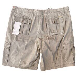 2/$18‎ SALE!  Perry Ellis Cargo Stone Mens 44W Relax Fit Shorts Flap Pockets 10"